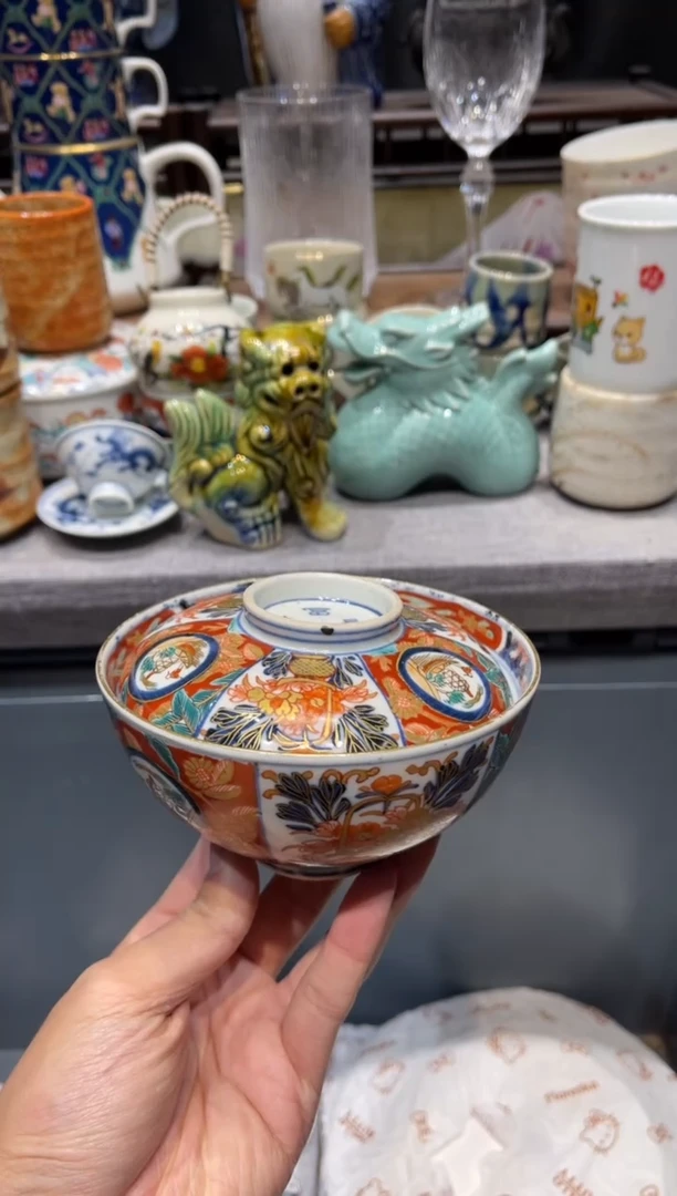 瓷片富贵长春伊万里盖碗