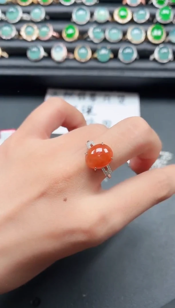 翡翠戒指银S925镶嵌11111