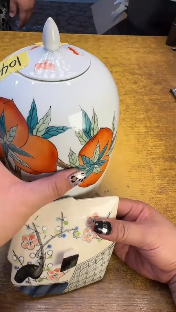 凌**步瓷器瓷器瑕疵破破105俩件