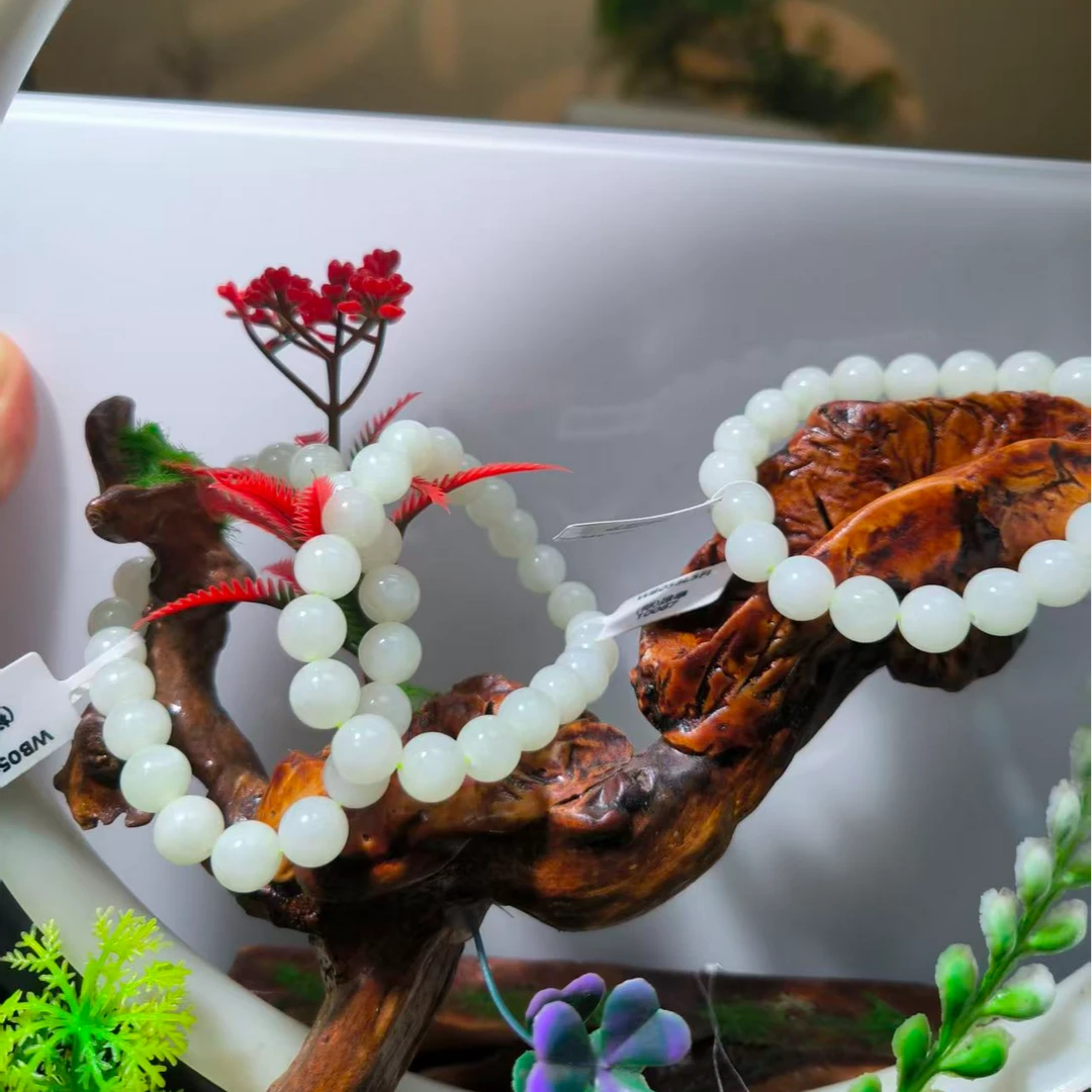 和田玉珠串10067多样性发其一