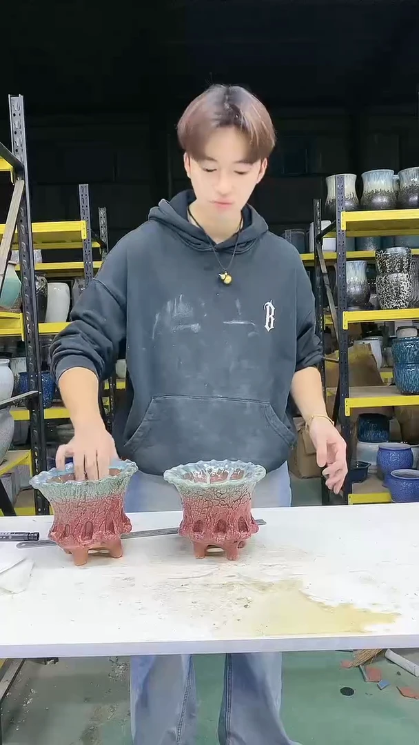 紫砂花盆宜兴紫砂粗陶花盆