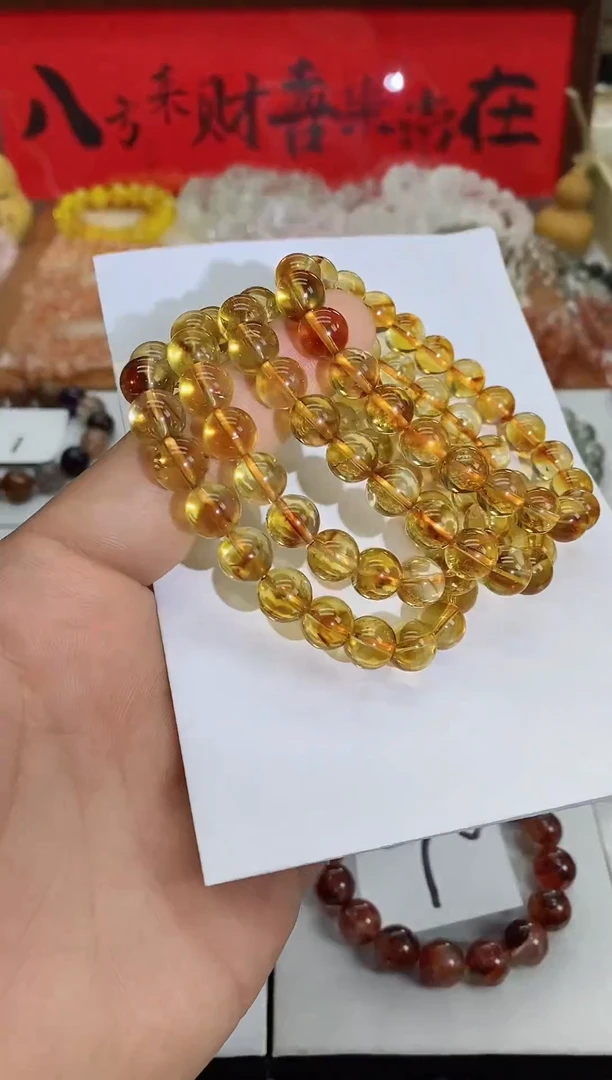 【闪购商品】黄晶手链未镶嵌黄塔晶9M+ （多样性发其一）