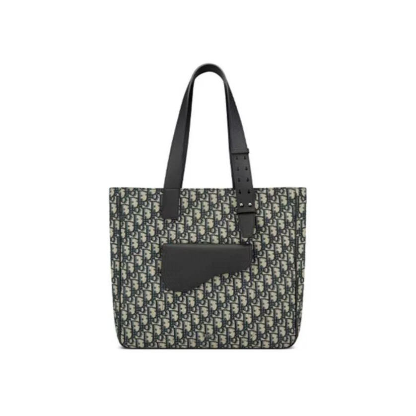 99新 DIOR/迪奥 经典老花刺绣tote托特包手提包 大号