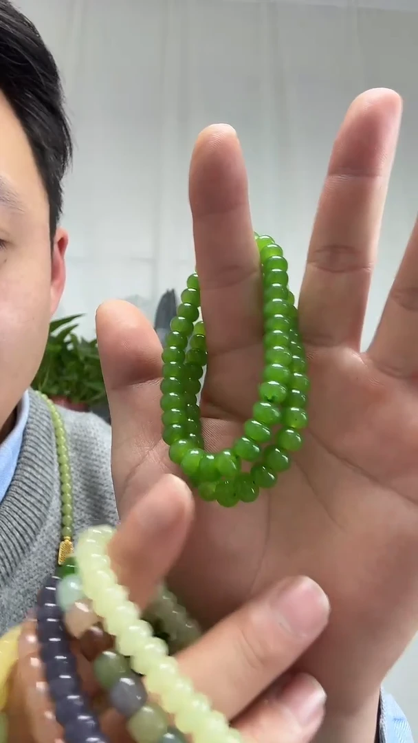 颈饰未镶嵌和田玉004算盘珠