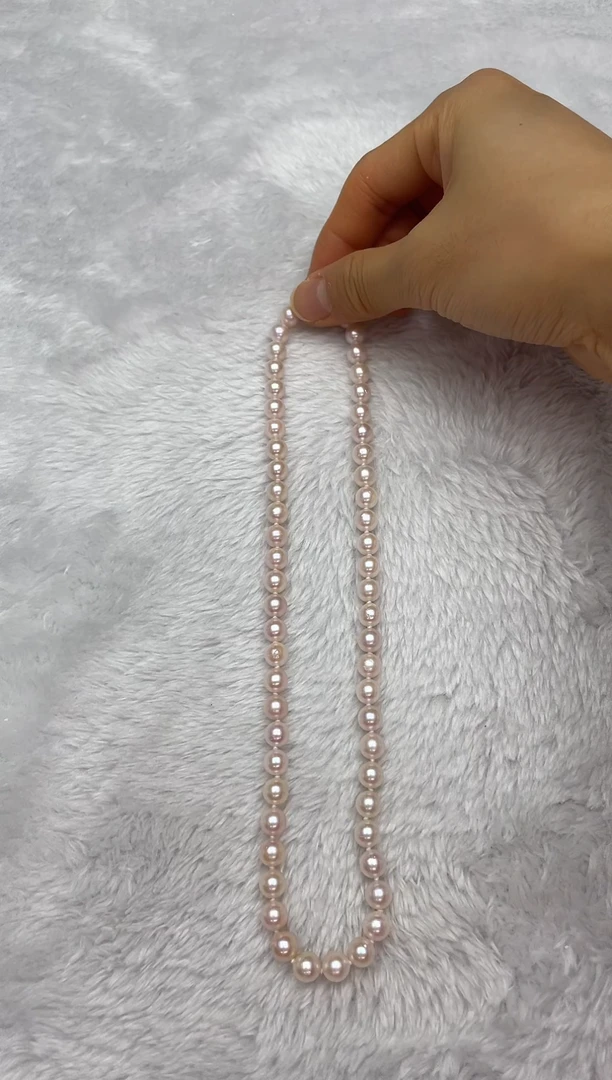 项链银S925镶嵌海水珍珠AK7-7.5mm