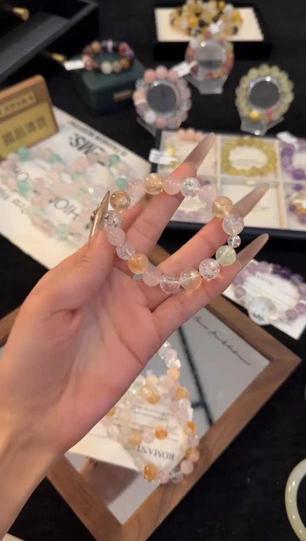 合金手链水晶胶花手链x3341