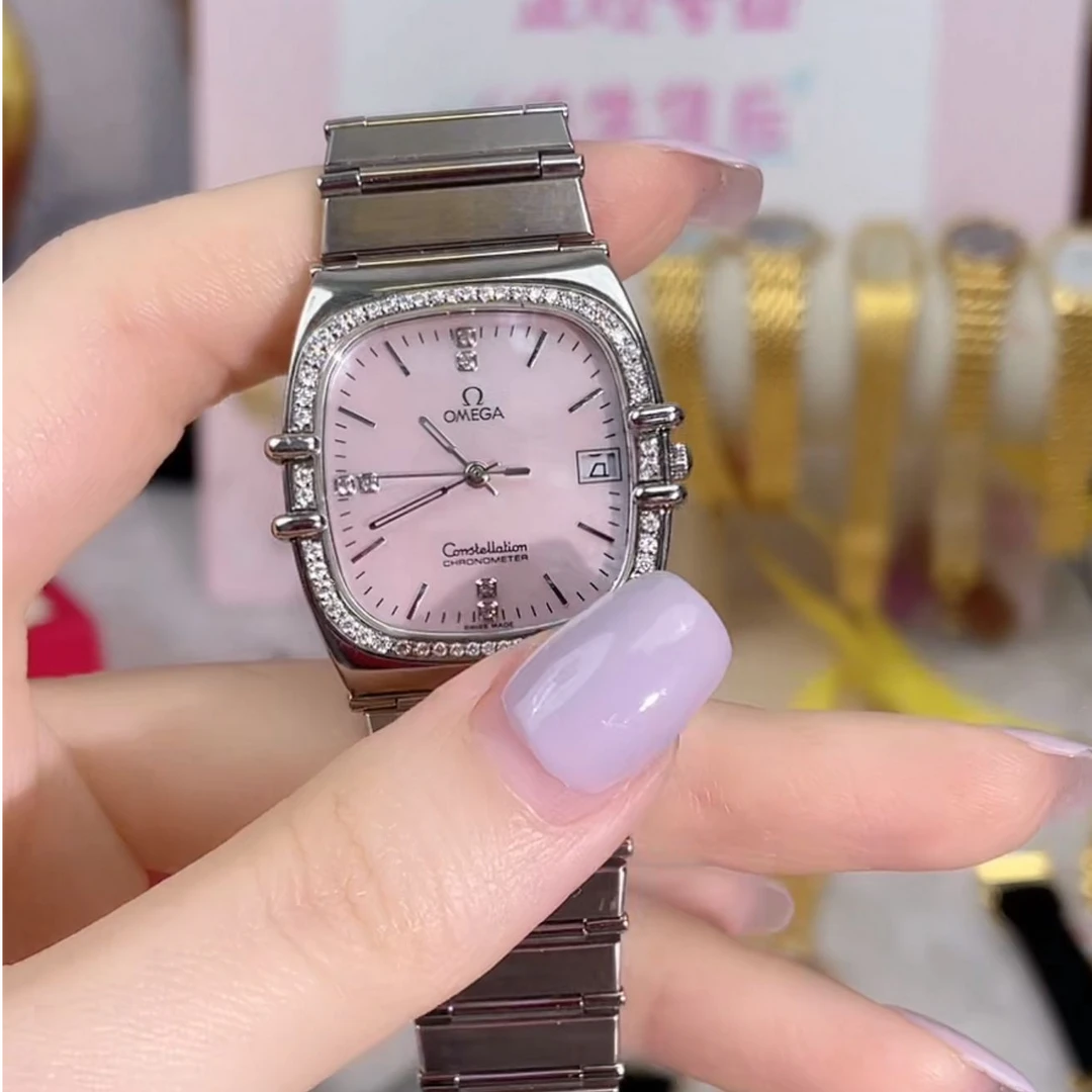 95新 Omega/欧米茄 石英腕表/星座/后镶钻/389