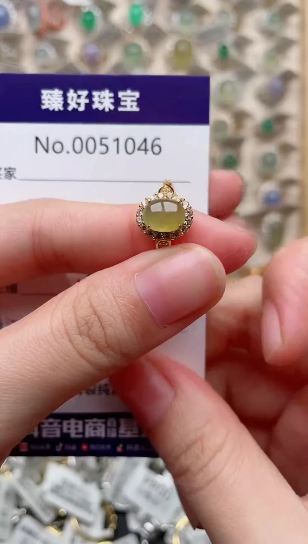 翡翠戒指银S925镶嵌.