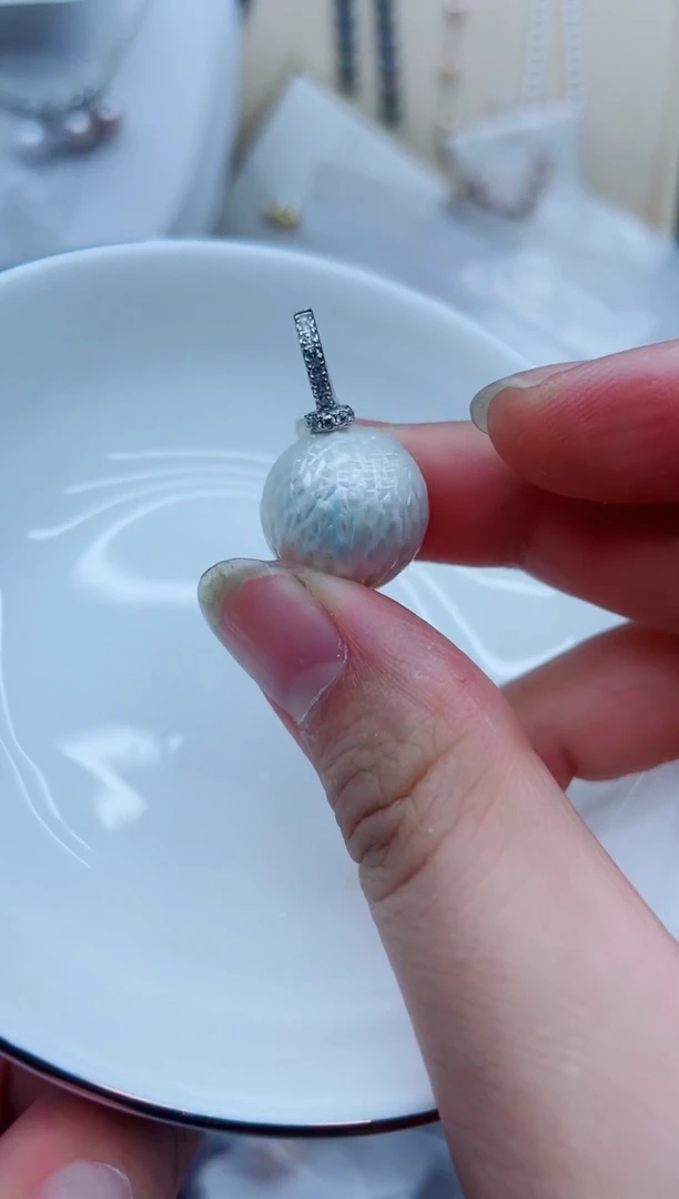 淡水珍珠银S925镶嵌吊坠(不含链)吊坠多样性发其一