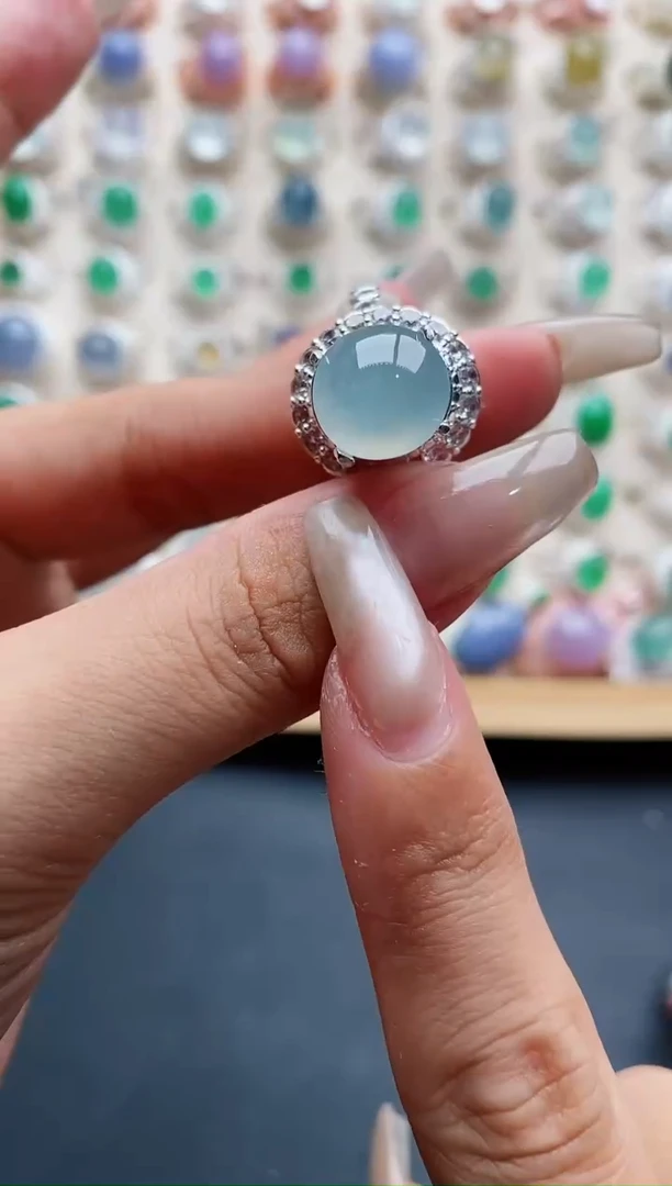 未镶嵌戒指翡翠 天然缅甸翡翠A货333 9-4