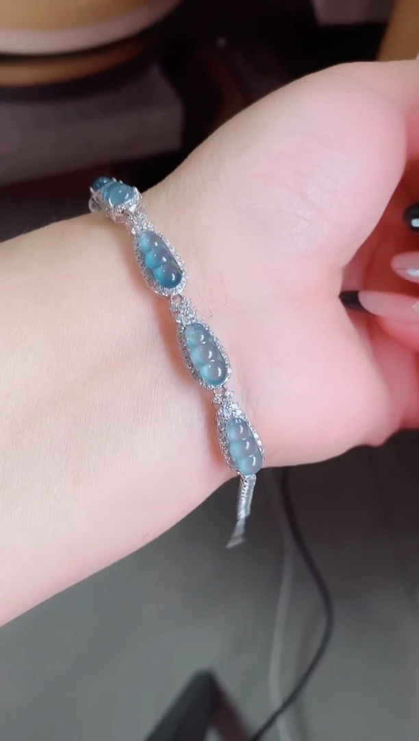 银S925镶嵌戒指翡翠1