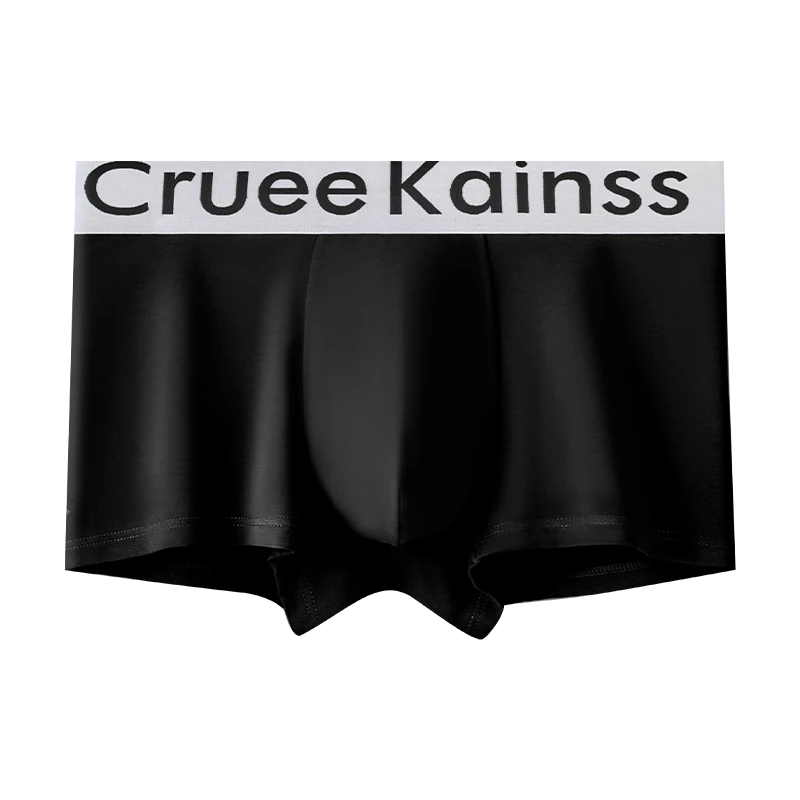 Cruee Kainss男士内裤纯色透气10A抗菌高端潮流男士轻奢平角裤