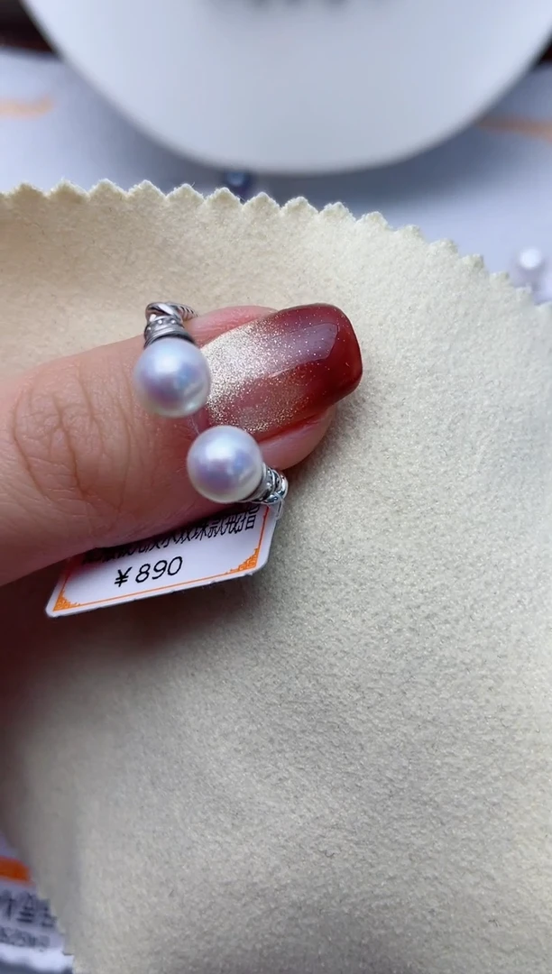 【闪购商品】淡水珍珠戒指银S925镶嵌W39