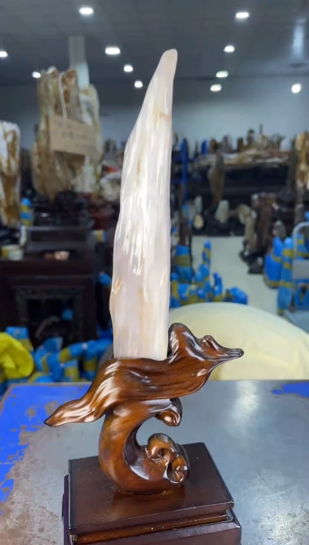 未镶嵌摆件硅化玉2