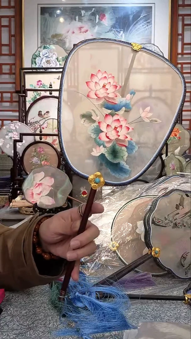 扇子纯手工苏绣团扇
