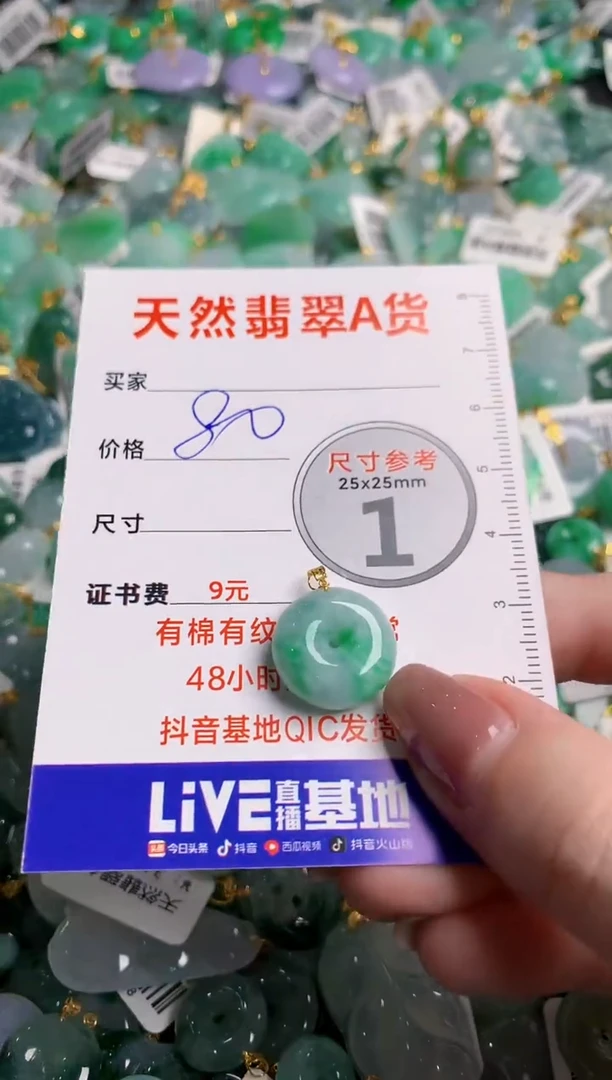 翡翠18K金镶嵌颈饰24001865