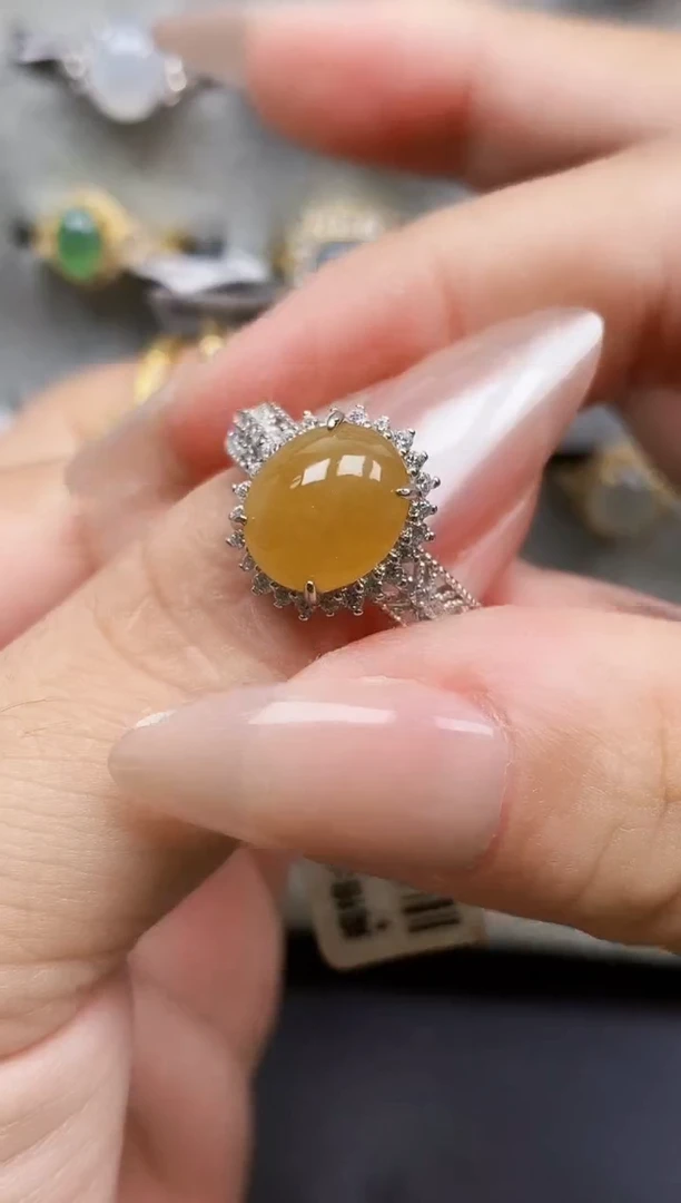 银S925镶嵌戒指翡翠2600