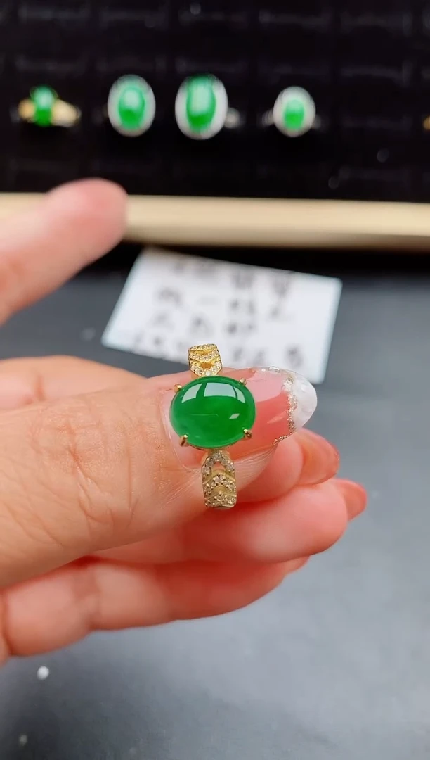 【闪购商品】翡翠戒指银S925镶嵌50800