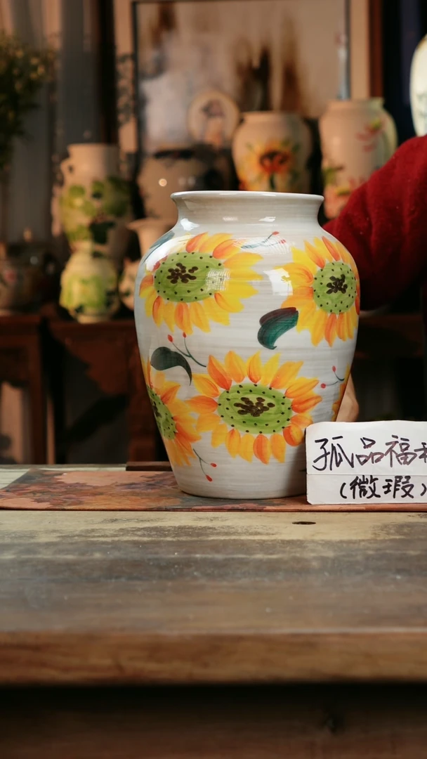 【闪购商品】瓷片景德镇纯手工釉下彩精品花瓶