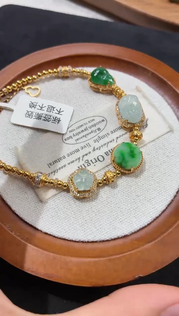 银S925镶嵌手链翡翠手链