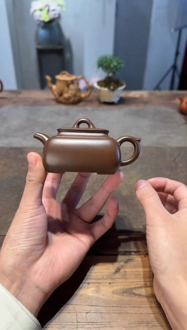 茶壶紫砂深****工长四方 紫砂壶