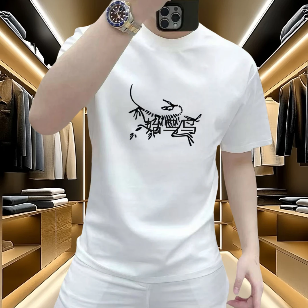 [ACCE EXOO]潮牌短袖圆领T恤网红时尚潮流精神小伙