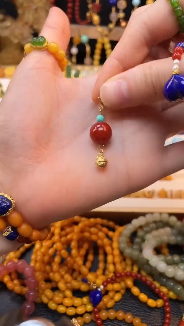 未镶嵌滴流玛瑙/玉髓这*粥红玛瑙滴流