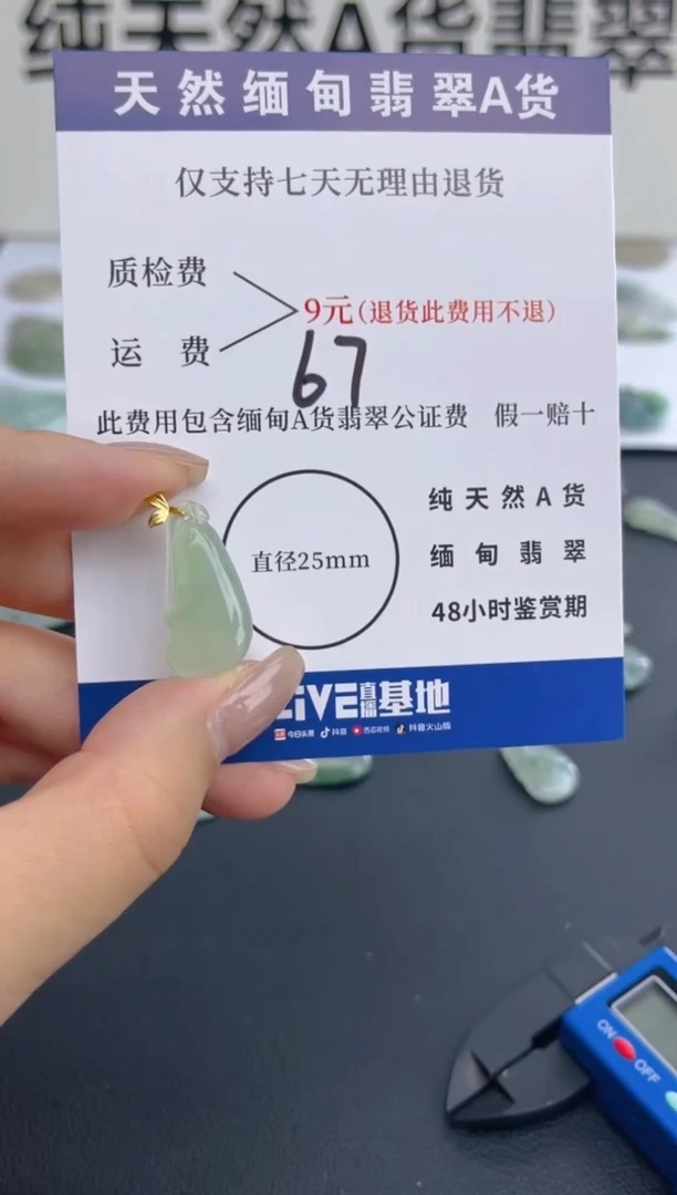 颈饰18K金镶嵌翡翠天然A货缅甸翡翠  67