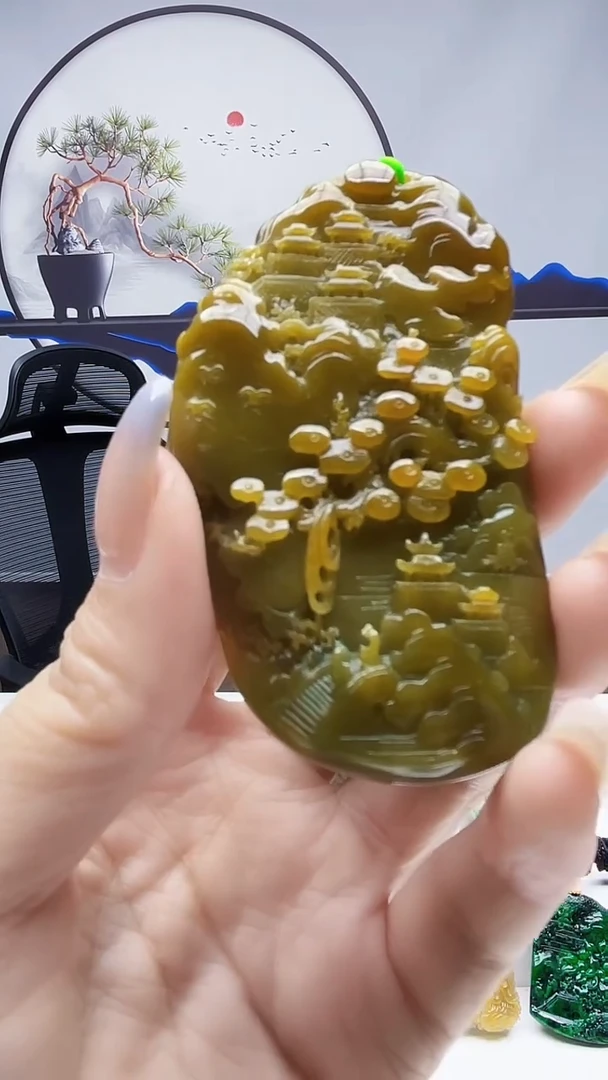 未镶嵌定制翡翠毛货挂件72