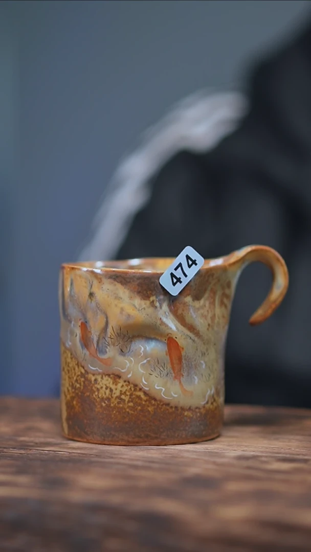 【闪购商品】474景德镇手绘小鱼咖啡杯啊