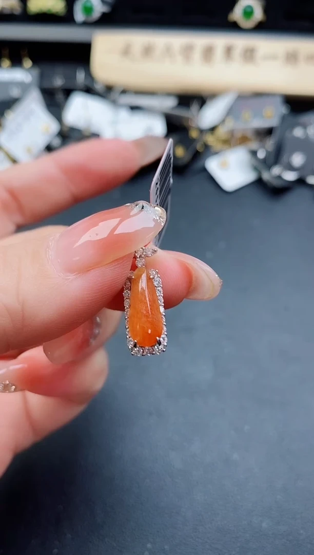 吊坠(不含链)银S925镶嵌翡翠1