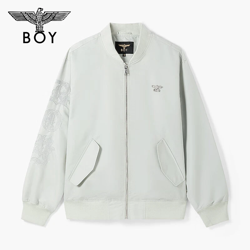 BOYLONDON秋新品情侣款外套时尚百搭绣花潮流休闲棒球服 N23027