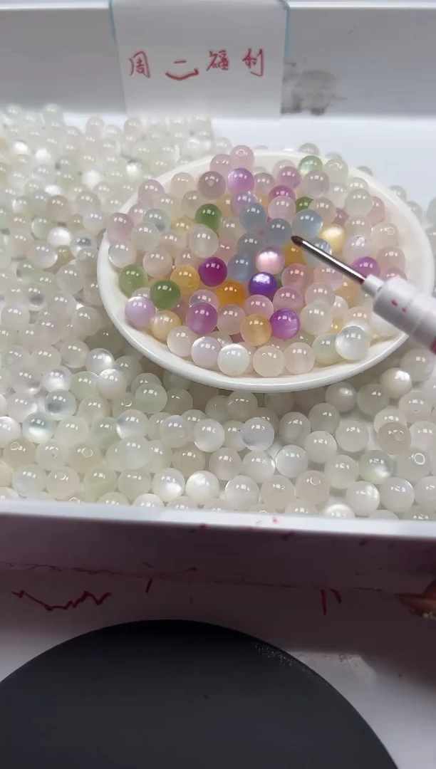 未镶嵌颈饰玛瑙/玉髓w1915血沉宝阳珠流光彩虹10mm*20颗