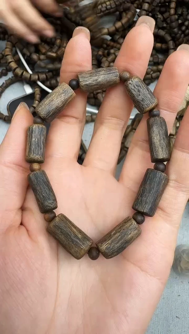 沉香手串0913张勺子随型沉水单圈多样性发一