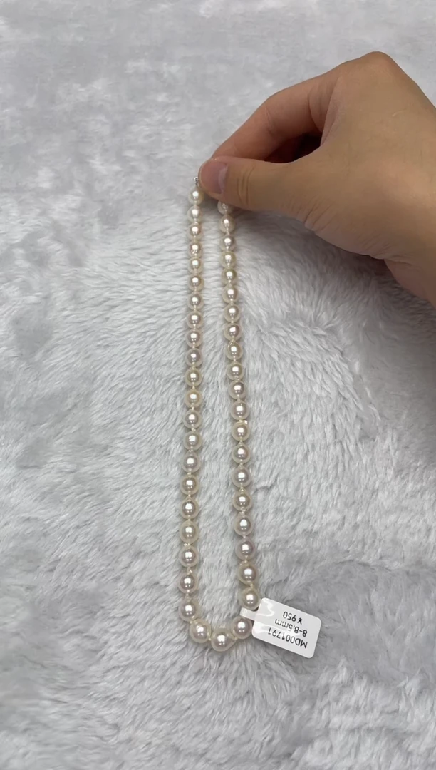 项链银S925镶嵌海水珍珠AK8-8.5mm
