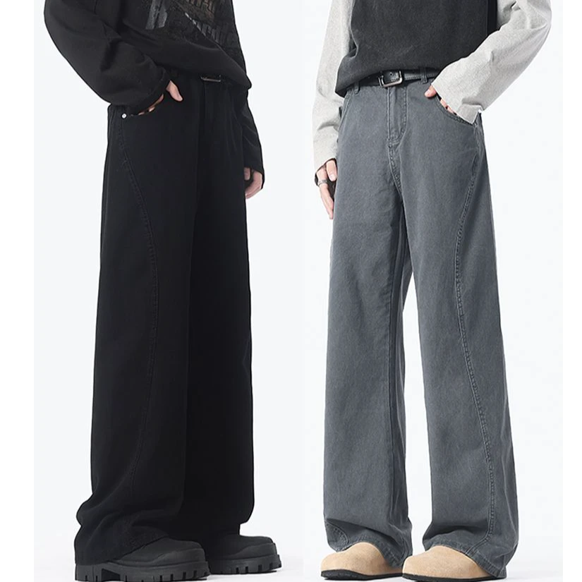 美式伐木工装裤男女生春秋高街设计感潮牌cleanfit直筒休闲长裤子