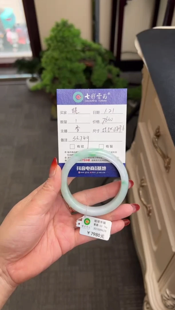 【闪购商品】翡翠手镯未镶嵌春彩