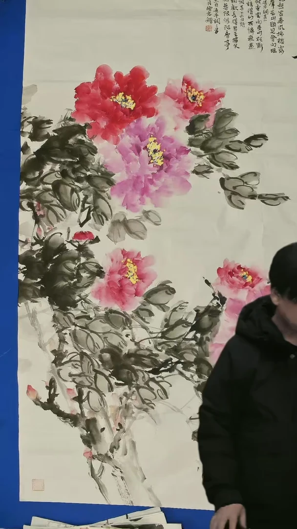 【闪购商品】国画花鸟  六尺整张 牡丹