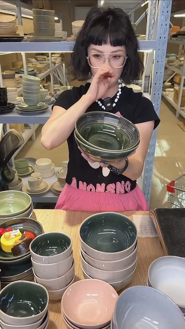 瓷232外贸尾货高温釉下彩陶瓷餐具默认微瑕