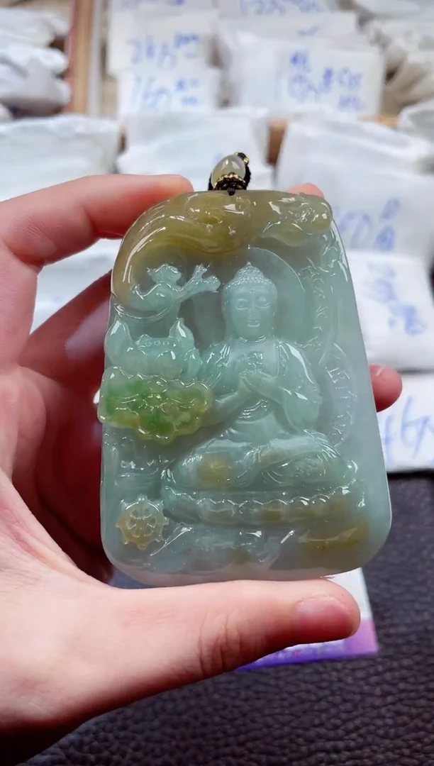 翡翠未镶嵌颈饰00000491大日