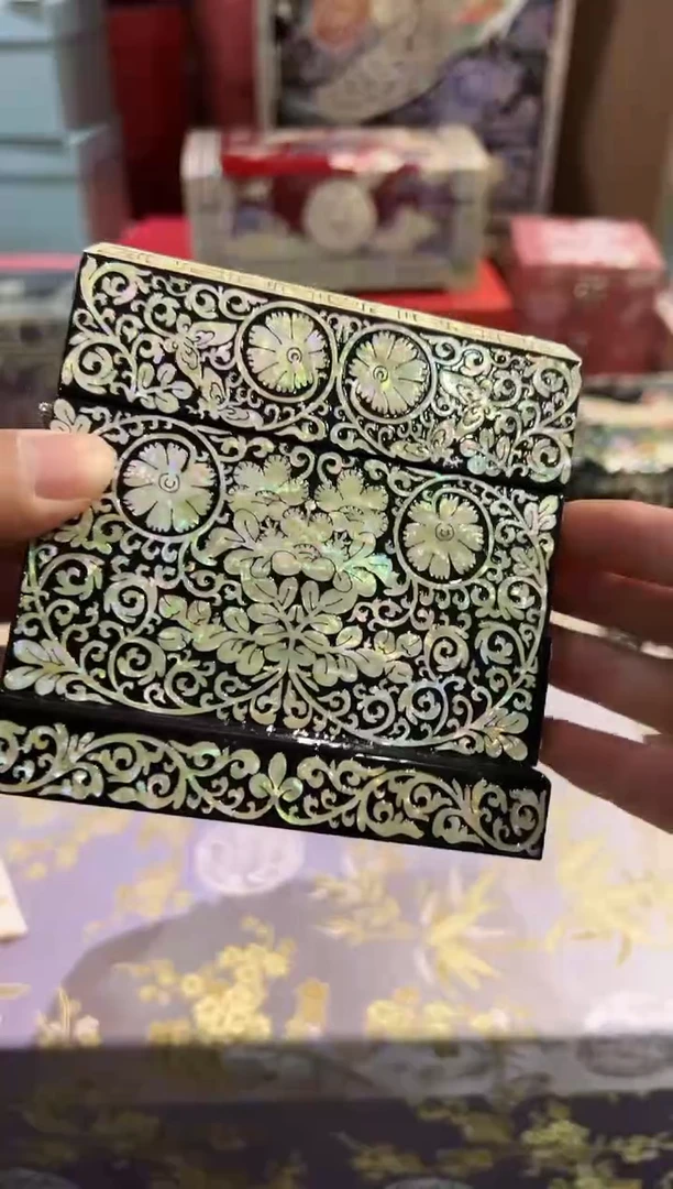 手工微瑕 · 黑色龙凤 · 弘贝雅螺钿漆器