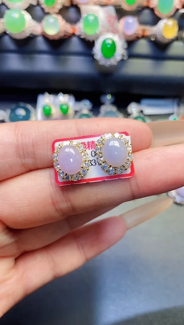 银S925镶嵌戒指翡翠天然