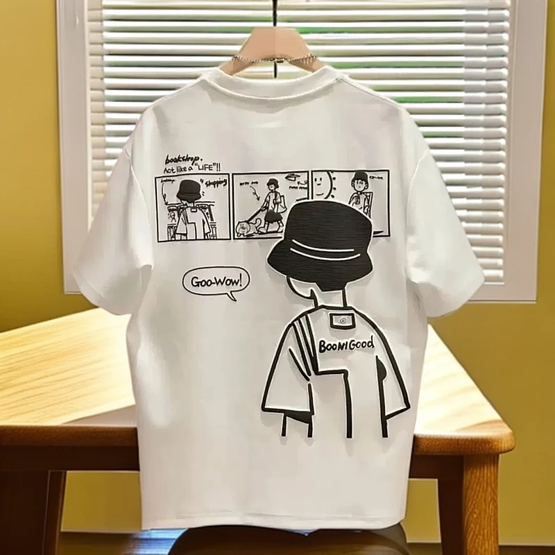 2025夏季新款半袖男女款韩版时尚百搭休闲宽松舒适透气上衣短袖T