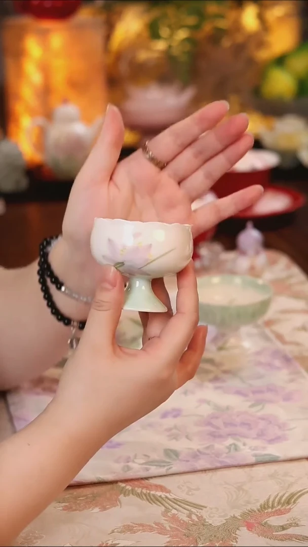 粉黛梦兰茶杯 哈哈哈哈