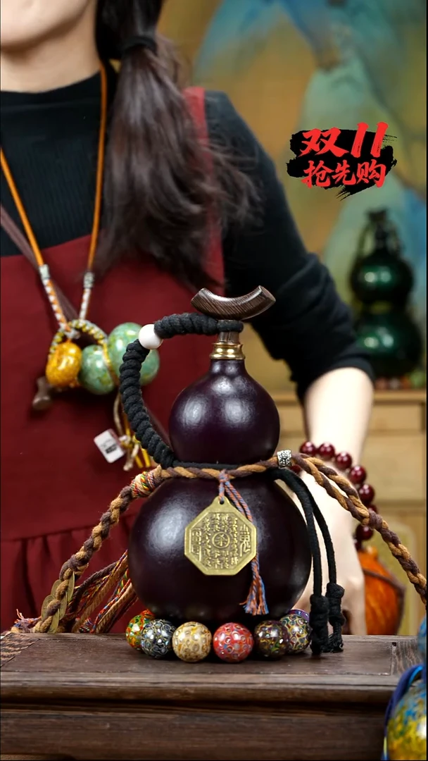 XT078藏绳款酒葫芦不包手串