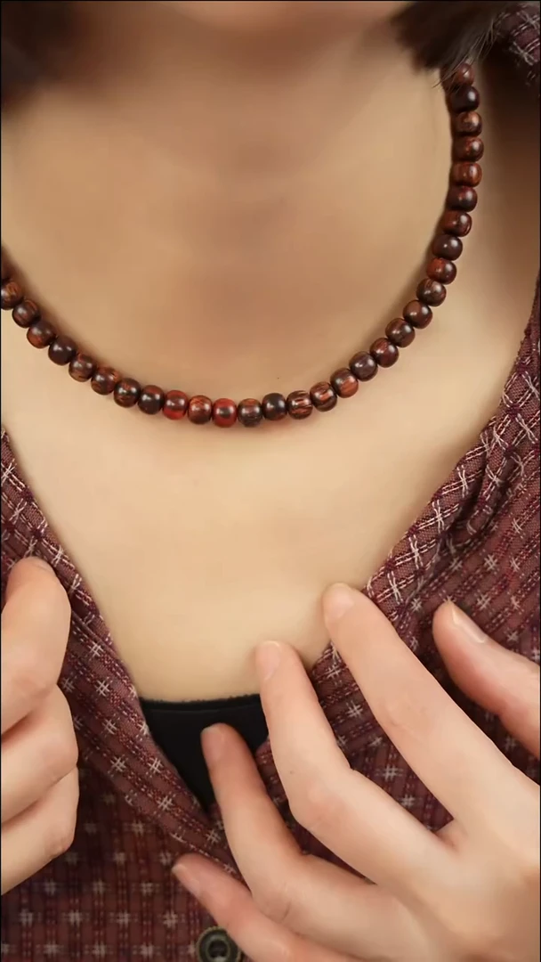 降真香手串/手链红降6x7老型瑕疵锁骨链-199