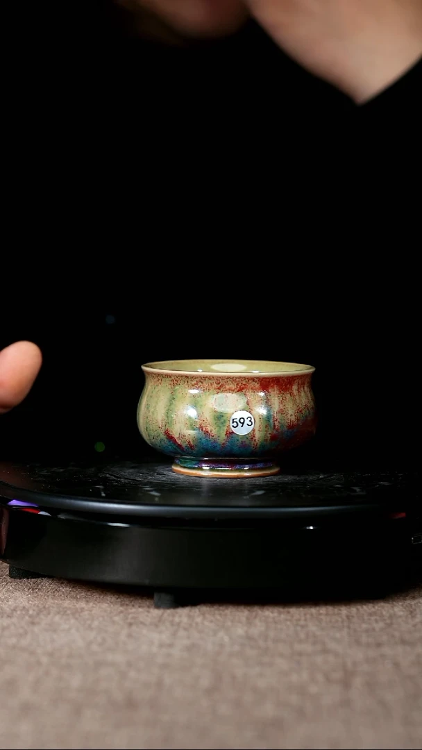 593#李盼龙一级品原矿钧瓷卢氏杯