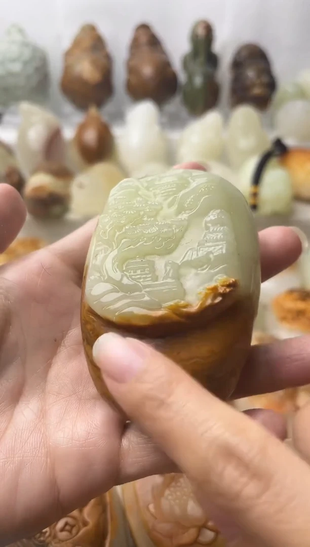 石材方解石棉纹正常不退换山水