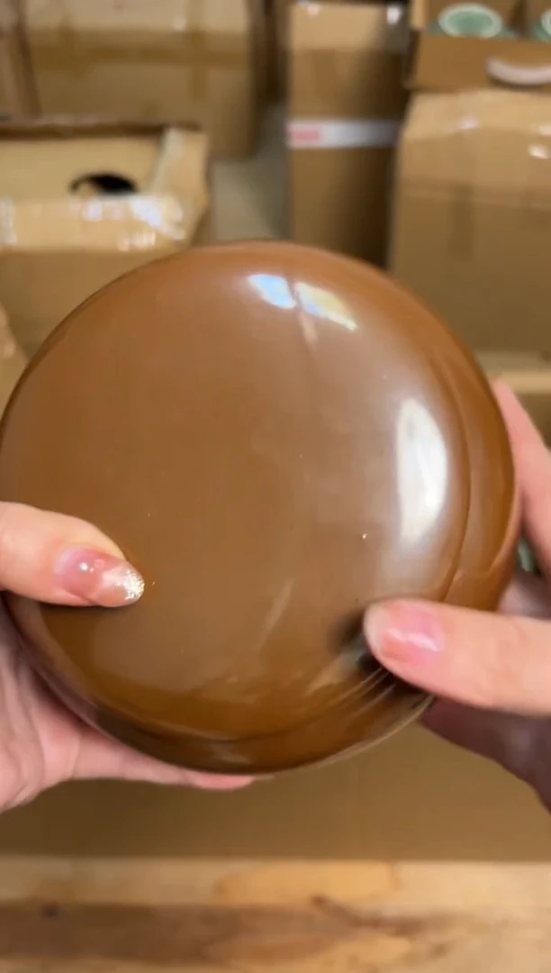 陶瓷耀州窑紫金釉茶叶罐微瑕特价一个