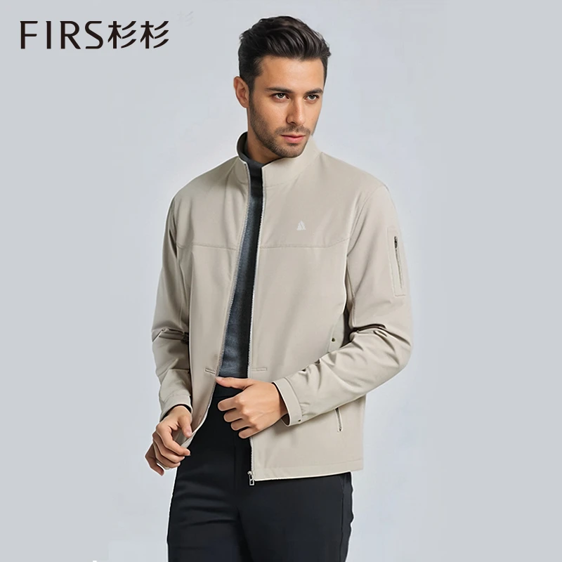 杉杉春秋季新款男装简约商务行政立领休闲户外时尚运动防风夹克服